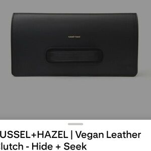 Russel+Hazel Black Vegan Leather Clutch